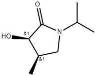 (3R,4R)-3-Hydroxy-4-methyl-1-(1-methylethyl)-2-pyrrolidinone 结构式