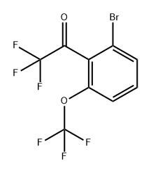 1-(2-溴-6-(三氟甲氧基)苯基)-2,2,2-三氟乙酮 结构式