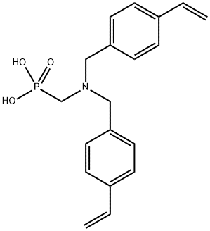 双[(4-乙烯基苯基)甲基]氨基]甲基]膦酸 结构式