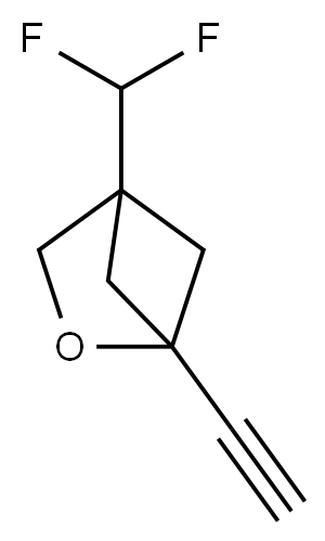 4-(二氟甲基)-1-乙炔基-2-氧杂双环[2.1.1]己烷 结构式