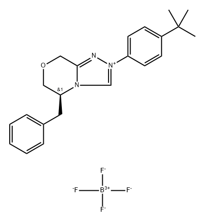 (S)-5-苄基-2-(4-(叔丁基)苯基)-5,6-二氢-8H-[1,2,4]三唑并[3,4-C][1,4]恶嗪-2-鎓 四氟硼酸盐 结构式