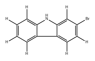 2-溴咔唑-D7 结构式