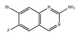 7-溴-6-氟喹唑啉-2-胺 结构式