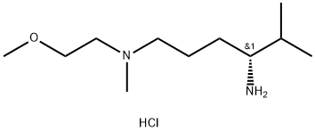 (R)-N1-(2-甲氧基乙基)-N1,5-二甲基己烷-1,4-二胺盐酸盐 结构式