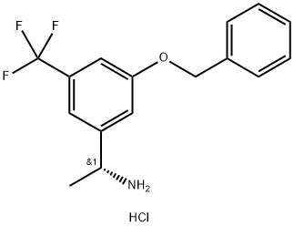 苯甲胺,Α-甲基-3-(苯基甲氧基)-5-(三氟甲基)盐酸盐(1:1),(ΑR)- 结构式