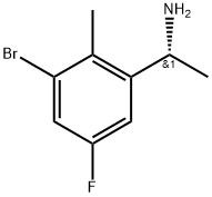 (R)-1-(3-溴-5-氟-2-甲基苯基)乙烷-1-胺 结构式