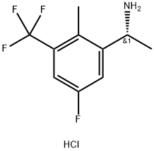 (R)-1-(5-氟-2-甲基-3-(三氟甲基)苯基)乙-1-胺盐酸盐 结构式