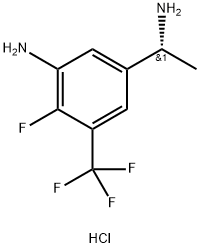 (R)-5-(1-氨基乙基)-2-氟-3-(三氟甲基)苯胺盐酸盐 结构式