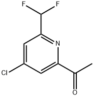 1-(4-氯-6-(二氟甲基)吡啶-2-基)乙-1-酮 结构式