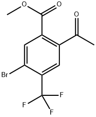 2-乙酰基-5-溴-4-(三氟甲基)苯甲酸甲酯 结构式