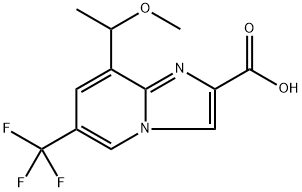 8-(1-甲氧基乙基)-6-(三氟甲基)咪唑并[1,2-A]吡啶-2-羧酸 结构式