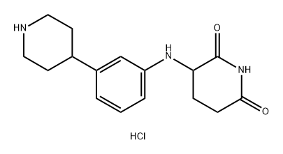 3-((3-(哌啶-4-基)苯基)氨基)哌啶-2,6-二酮二盐酸盐 结构式