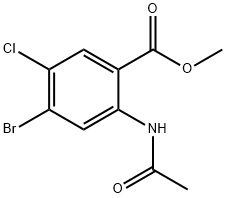 2-乙酰氨基-4-溴-5-氯苯甲酸甲酯 结构式