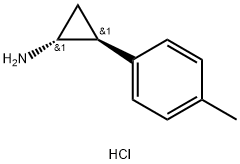 TRANS-2-(对甲苯基)环丙烷-1-胺盐酸盐 结构式