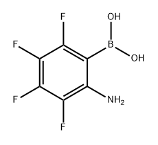 (2-氨基-3,4,5,6-四氟苯基)硼酸 结构式