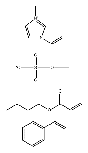 3-甲基-1-乙烯基咪唑翁盐硫酸甲酯与丙烯酸丁烯和苯乙烯的聚合物 结构式