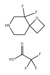 5,5-二氟-1-氧杂-7-氮杂螺[3.5]壬烷2,2,2-三氟乙酸酯 结构式