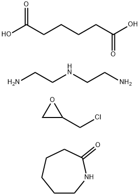 1,4-Butanedicarboxylic acid  polymer with N-(2-aminoethyl)-1,2-ethanediamine, (chloromethyl)oxirane and hexahydro-2H-azepin-2-one 结构式