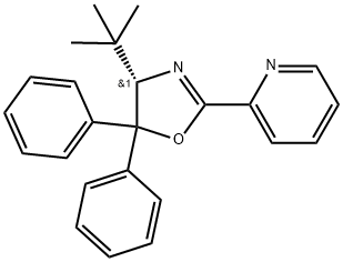 2 - [ ( 4S ) - 4 - ( 1 , 1 -二甲基乙基) - 4 , 5 -二氢- 5,5-二苯基取代- 2 -恶唑基]吡啶 结构式