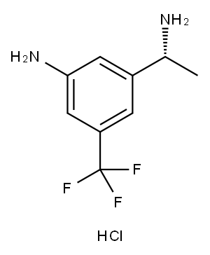 3-1-aminoethyl-5-(trifluoromethyl)aniline hydrochloride 结构式