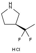 (S)-3-(1,1-二氟乙基)吡咯烷盐酸盐 结构式