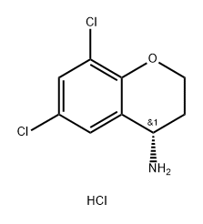 (S)-6,8-二氯苯并二氢吡喃-4-胺盐酸盐 结构式