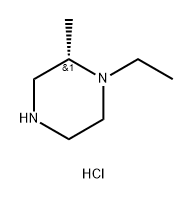 (S)-1-乙基-2-甲基哌嗪二盐酸盐 结构式