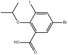 5-Bromo-3-iodo-2-(1-methylethoxy)benzoic acid 结构式