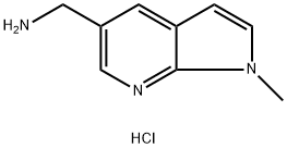 1H-Pyrrolo[2,3-b]pyridine-5-methanamine, 1-methyl-, hydrochloride (1:1) 结构式