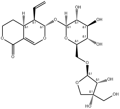 6'-O-BETA-D-呋喃芹糖基当药苷 结构式