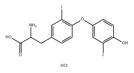 RAC-左旋甲状腺素 EP 杂质 J HCL(3,3'-DL-二碘甲状腺原氨酸 HCL) 结构式
