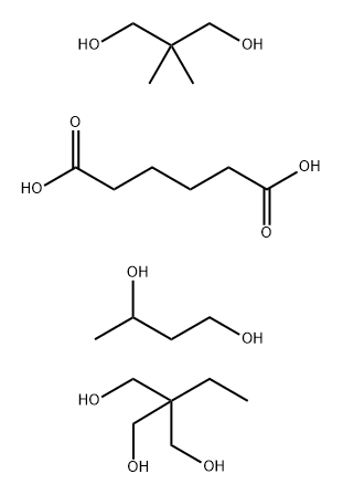 己二酸与1,3-丁二醇、2,2-二甲基-1,3-丙二醇和2-乙基-2-(羟甲基)-1,3-丙二醇的聚合物 结构式