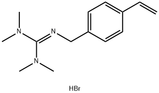 N-[(4-乙烯基苯基)甲基]-N,N,N′,N′-四甲基氢溴酸胍盐 结构式