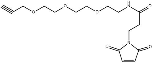 PROPARGYL-PEG3-AMIDO-MALEIMIDE 结构式