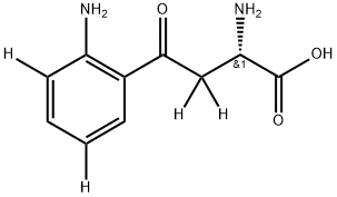 L-犬尿氨酸-D4 结构式