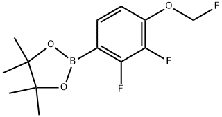 2-(2,3-二氟-4-(氟甲氧基)苯基)-4,4,5,5-四甲基-1,3,2-二氧硼烷 结构式