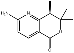 (R)-2-氨基-7,7,8-三甲基-7,8-二氢-5H-吡喃[4,3-B]吡啶-5-酮 结构式
