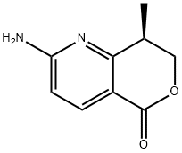 (R)-2-氨基-8-甲基-7,8-二氢-5H-吡喃[4,3-B]吡啶-5-酮 结构式