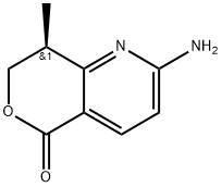 (S)-2-氨基-8-甲基-7,8-二氢-5H-吡喃[4,3-B]吡啶-5-酮 结构式
