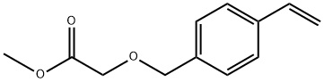 2-[(4-乙烯基苯基)甲氧基]-乙酸甲酯 结构式