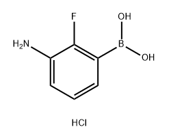 (3-氨基-2-氟苯基)硼酸盐酸盐 结构式