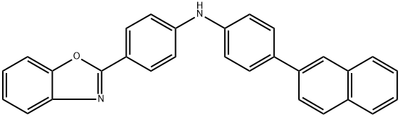 4-(2-苯并恶唑基)-N-[4-(2-萘基)苯基]苯胺 结构式