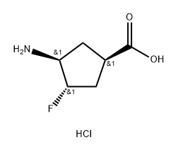 (1R,3S,4S)-3-氨基-4-氟环戊烷-1-羧酸盐酸盐 结构式