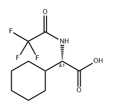 (S)-2-环己基-2-(2,2,2-三氟乙酰胺)乙酸 结构式