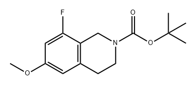8-氟-6-甲氧基-3,4-二氢异喹啉-2(1H)-羧酸叔丁酯 结构式