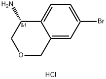 (R)-7-bromo-3,4-dihydro-1H-2-benzopyran-4-amine? hydrochloride 结构式