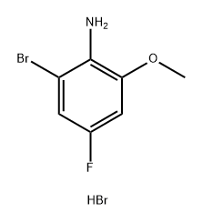 2-溴-4-氟-6-甲氧基苯胺氢溴酸盐 结构式