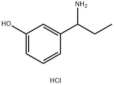 3-(1-氨基丙基)苯酚盐酸盐 结构式