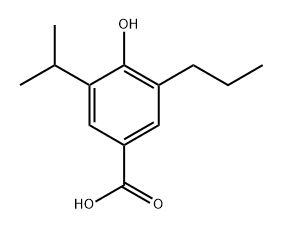 4-羟基-3-丙基-5-(丙-2-基)苯甲酸 结构式