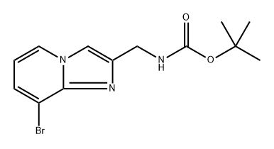 ((8-溴咪唑并[1,2-A]吡啶-2-基)甲基)氨基甲酸叔丁酯 结构式